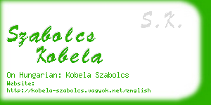 szabolcs kobela business card